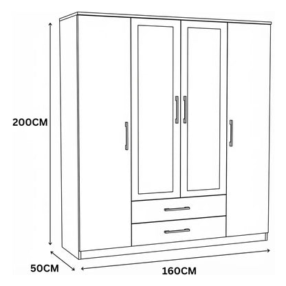  160cm, 180cm | White