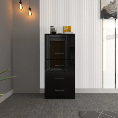 Riga 5 Drawers Chest | COLOR: Black | SIZE: 60cm , 80cm 