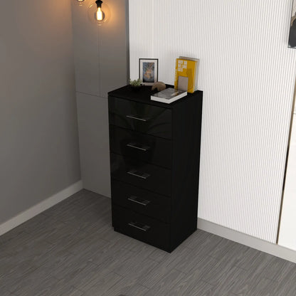 Riga 5 Drawers Chest | COLOR: Black | SIZE: 60cm , 80cm 