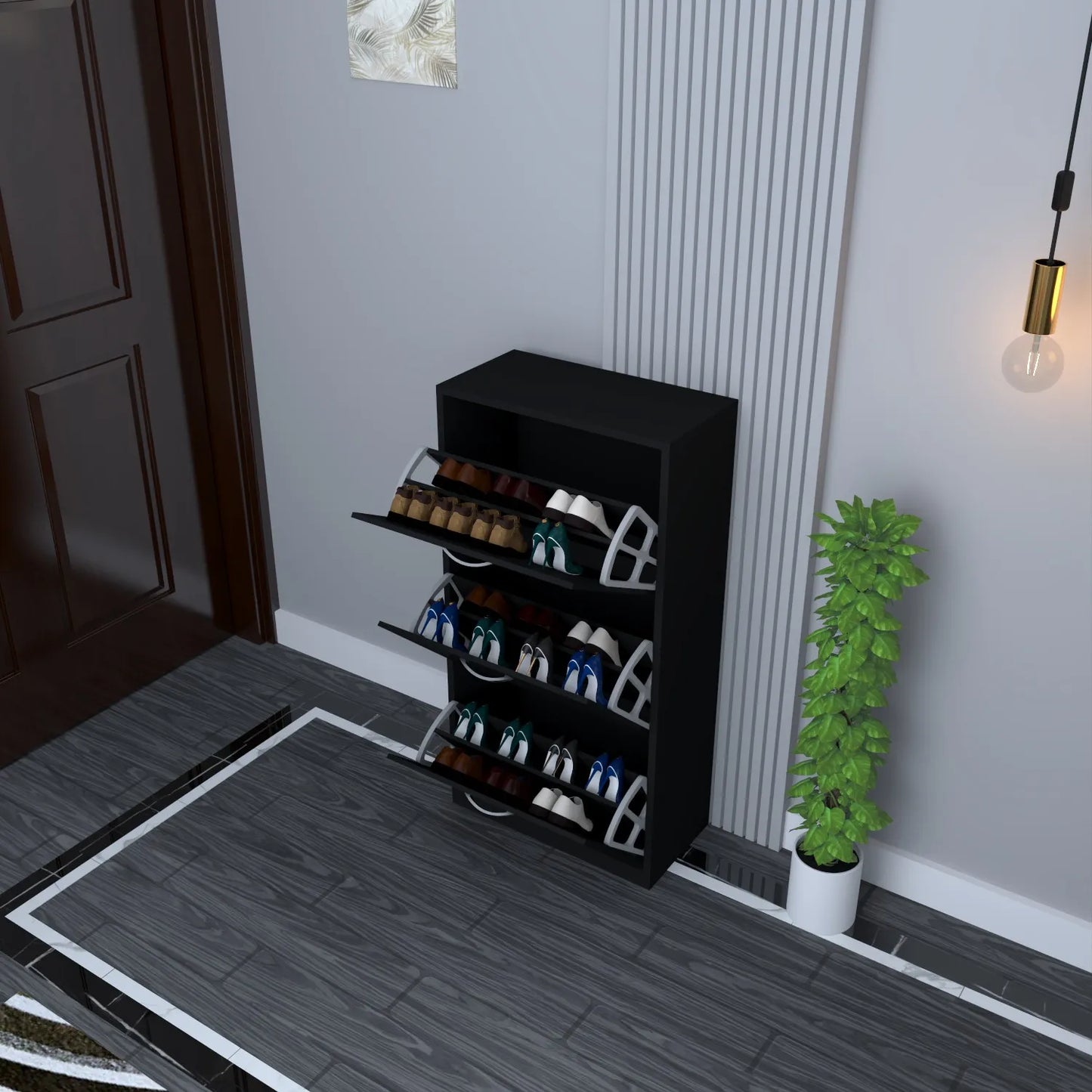 Lyon 3 Tier Shoe Cabinet