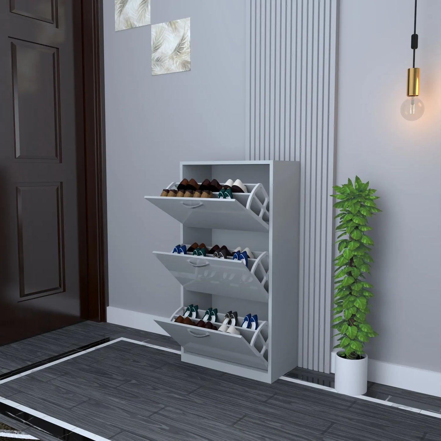 Lyon 3 Tier Shoe Cabinet