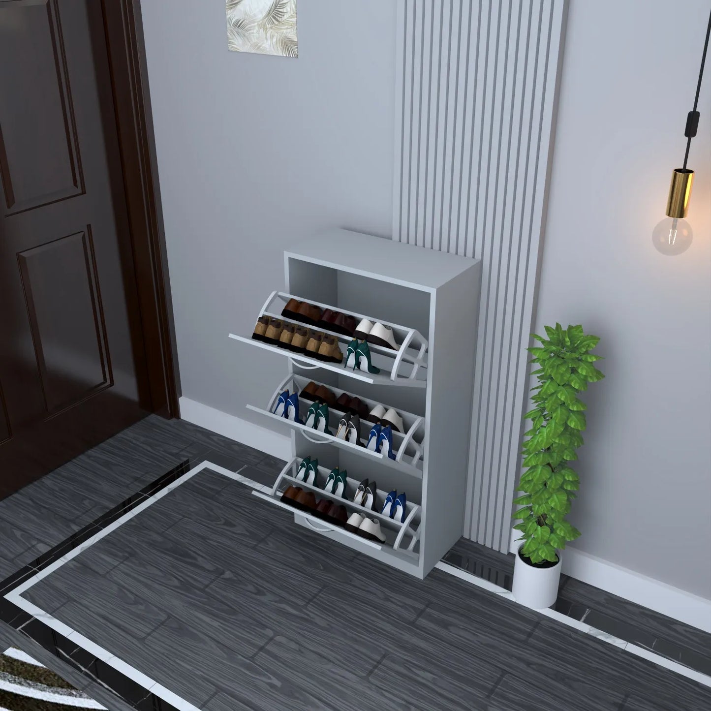Lyon 3 Tier Shoe Cabinet