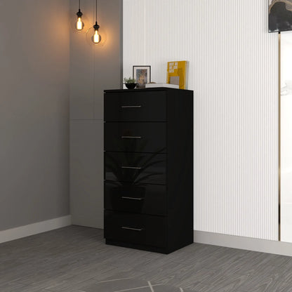 Riga 5 Drawers Chest | COLOR: Black | SIZE: 60cm , 80cm 
