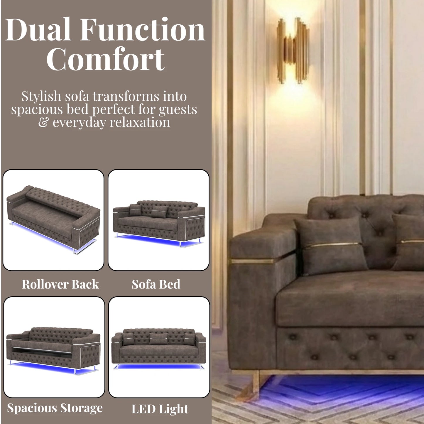 3+2 Seater DarkGrey