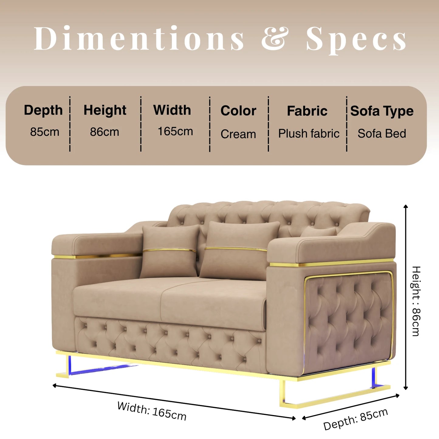 2 Seater Cream