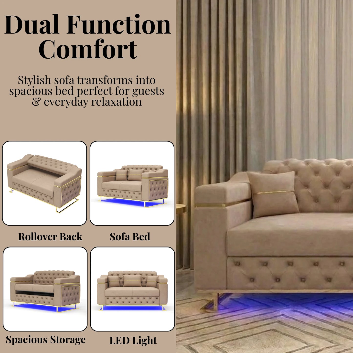 2 Seater Cream
