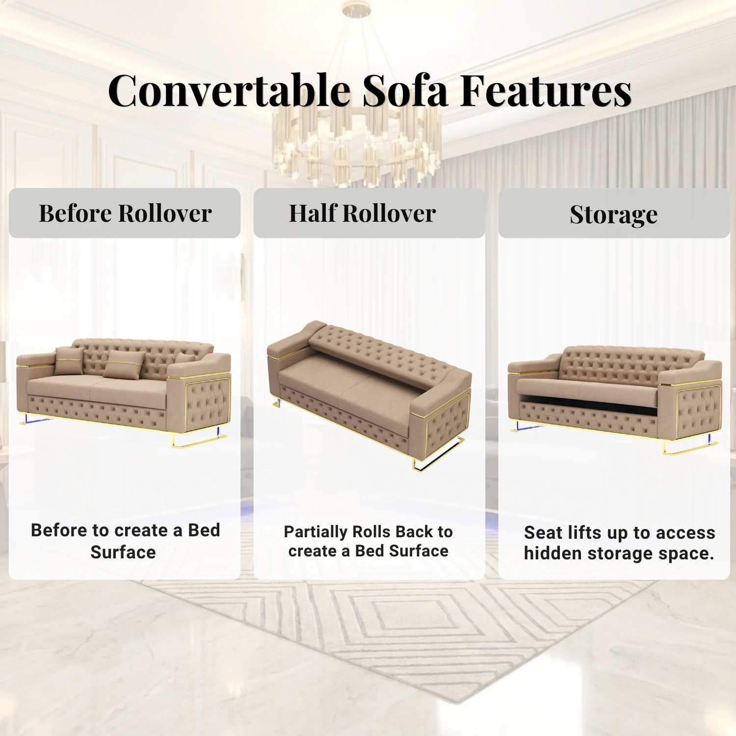 3 Seater Cream