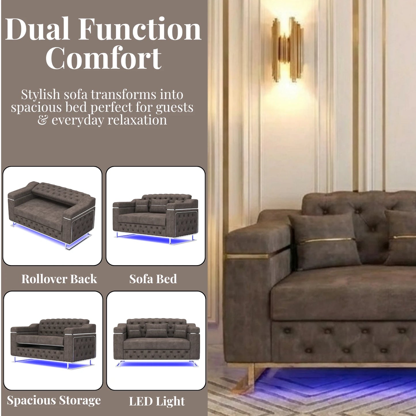 3 Seater DarkGrey