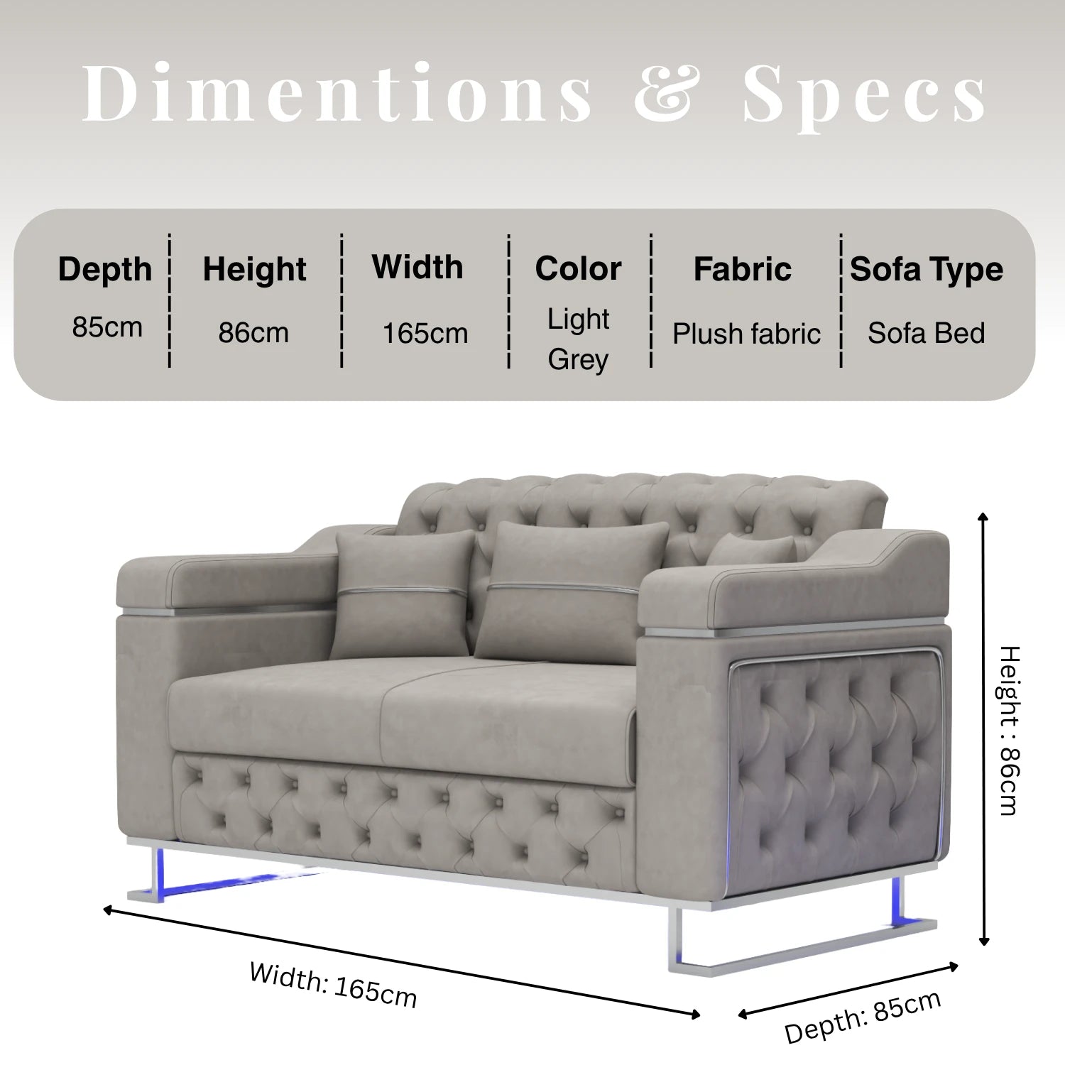 3+2 Seater Grey