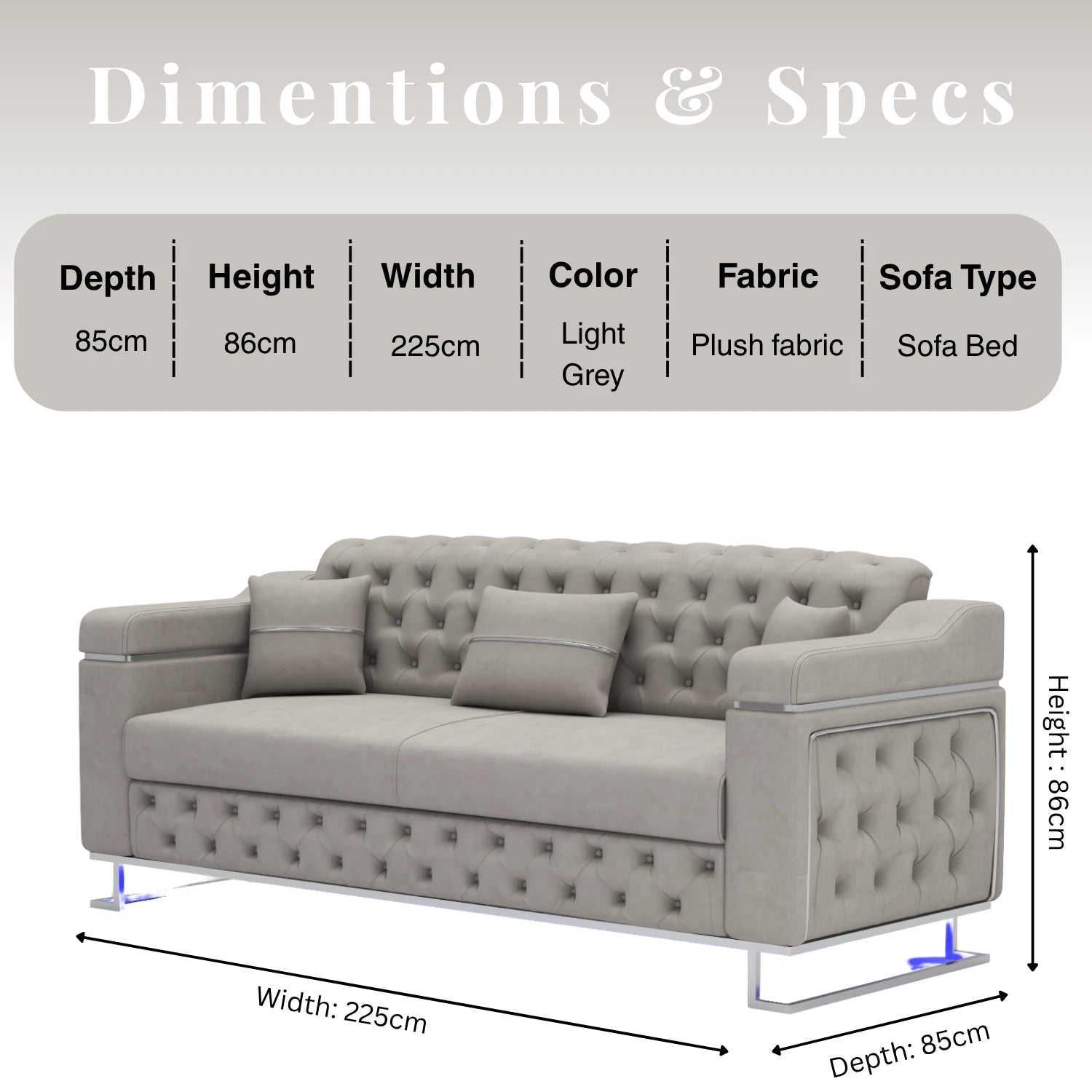3 Seater Grey
