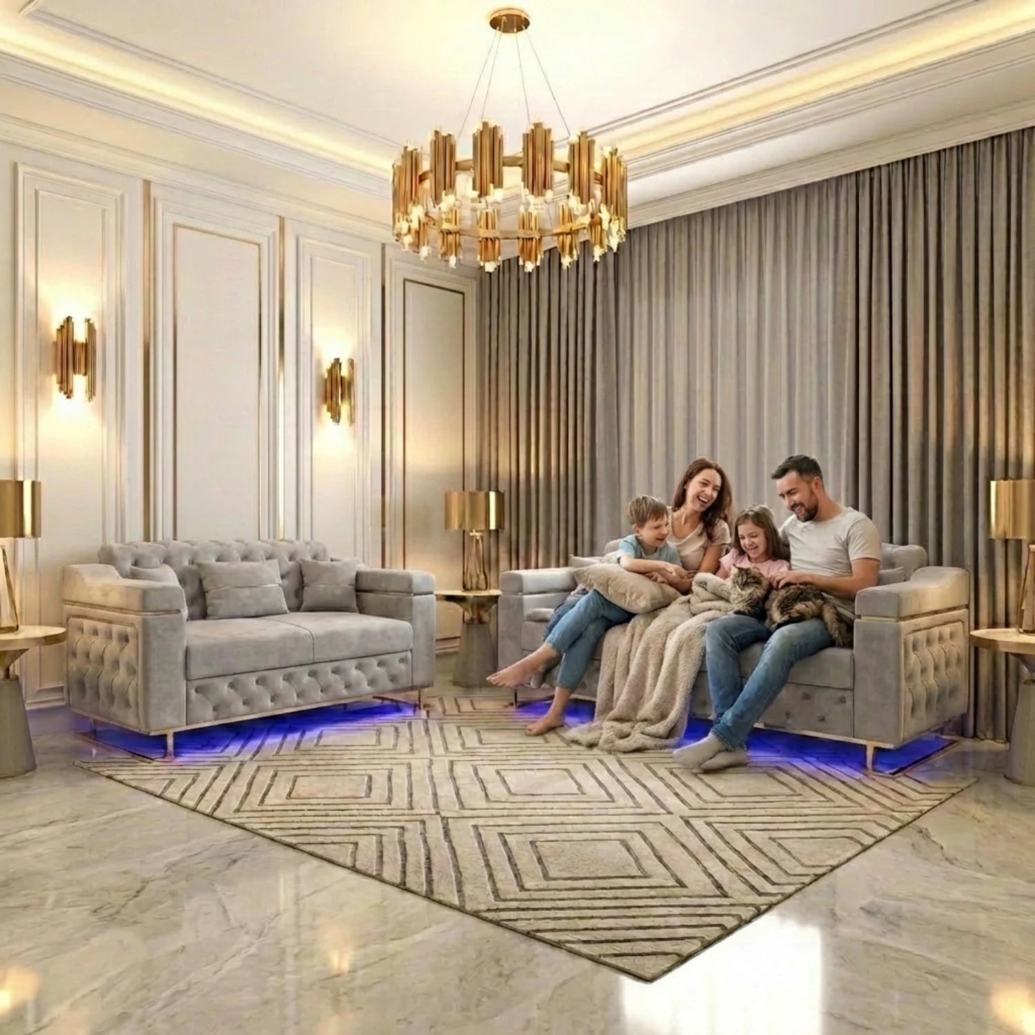 3 Seater Grey