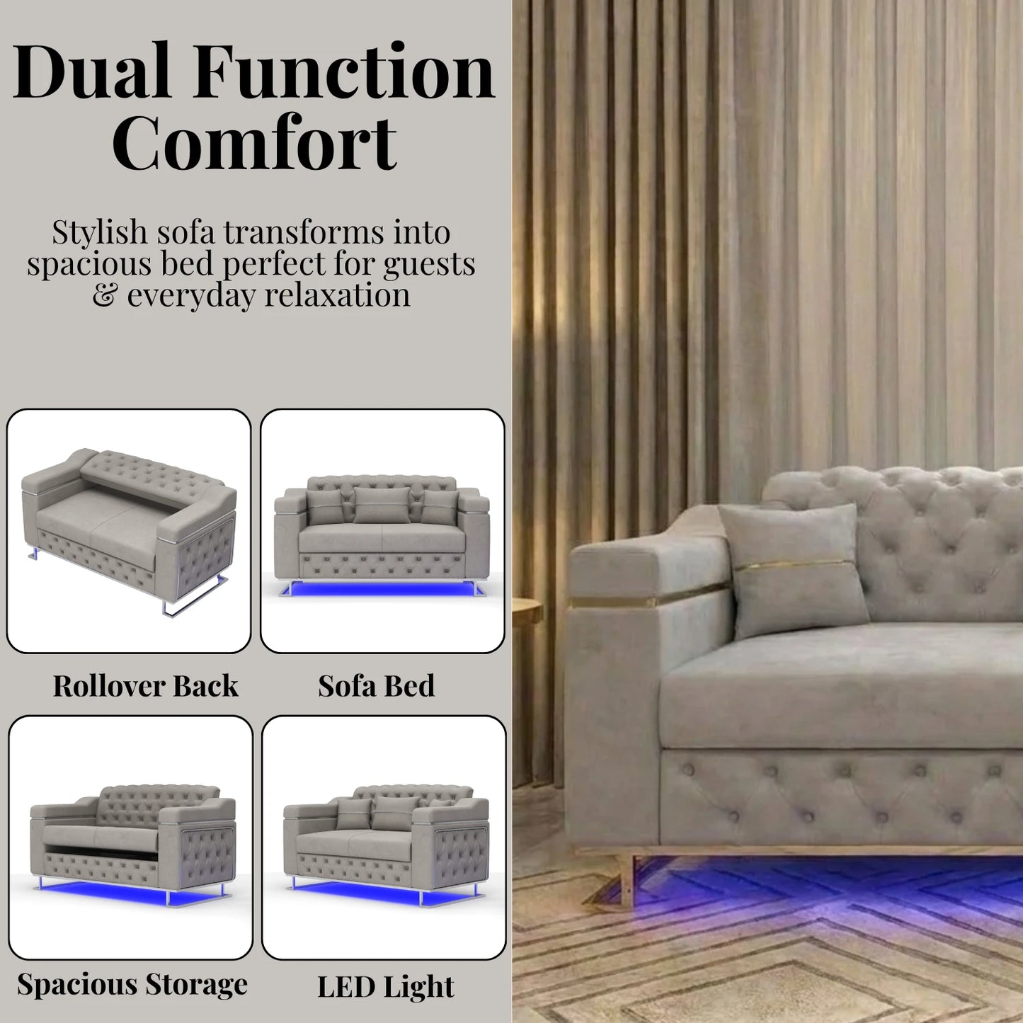 2 Seater Grey