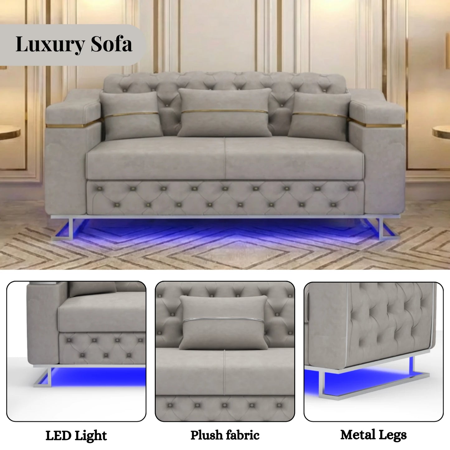 2 Seater Grey