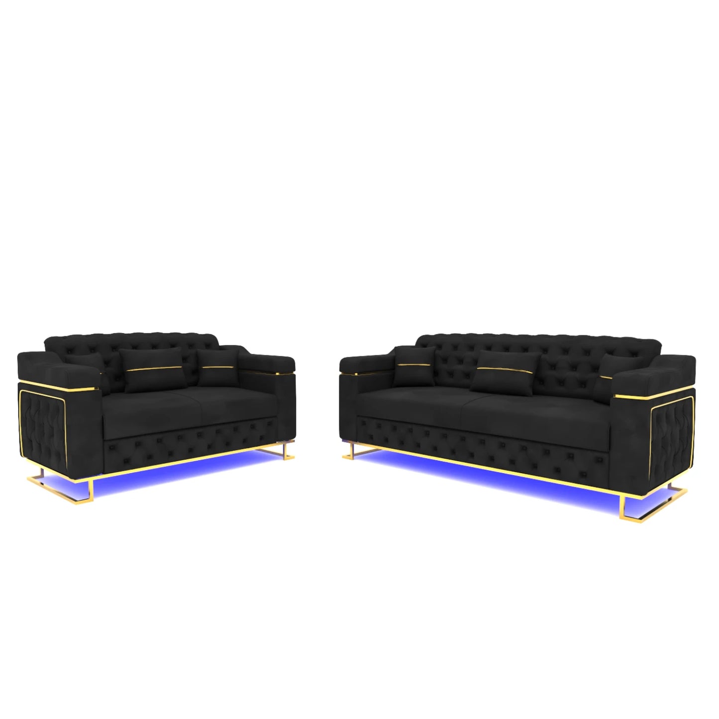3+2 Seater Black