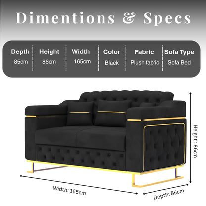 3+2 Seater Black