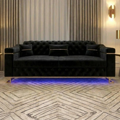 3 Seater Black