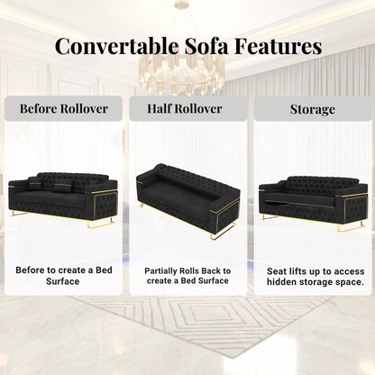 3 Seater Black