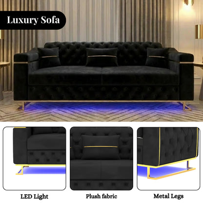 3 Seater Black
