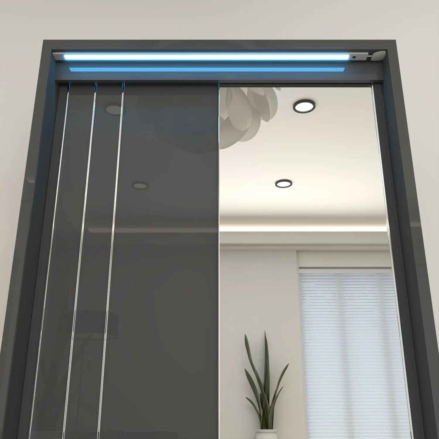 Porto 2 Doors Wardrobe | COLOR: Dark Gray | SIZE: 125cm 