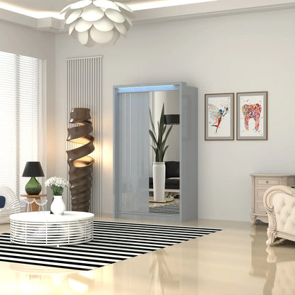 Porto 2 Doors Wardrobe | COLOR: Grey | SIZE: 125cm 