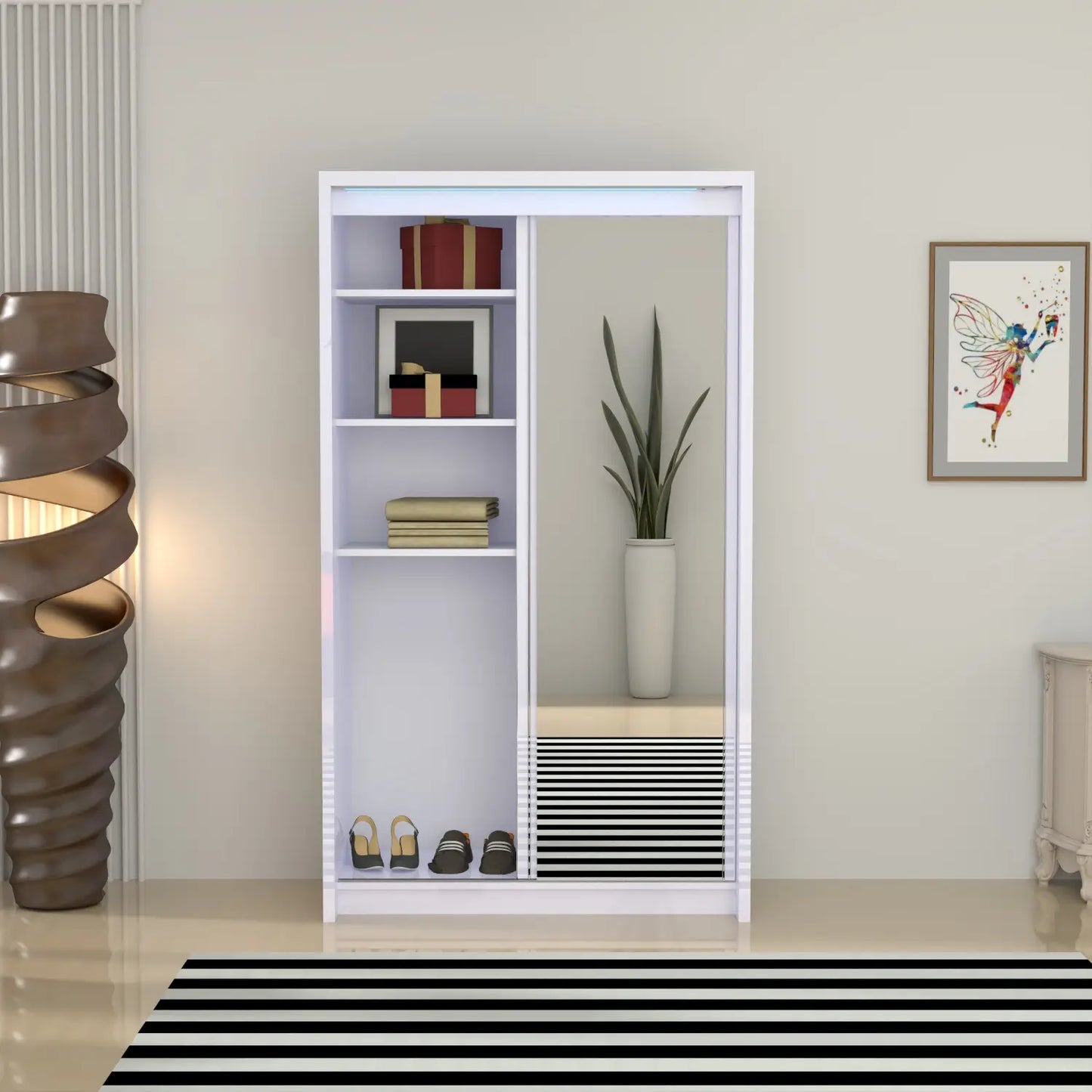 Porto 2 Doors Wardrobe | COLOR: White | SIZE: 125cm 