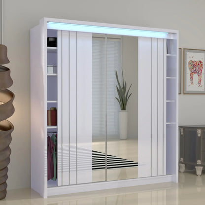 Porto 2 Doors Wardrobe | COLOR: White | SIZE: 165cm