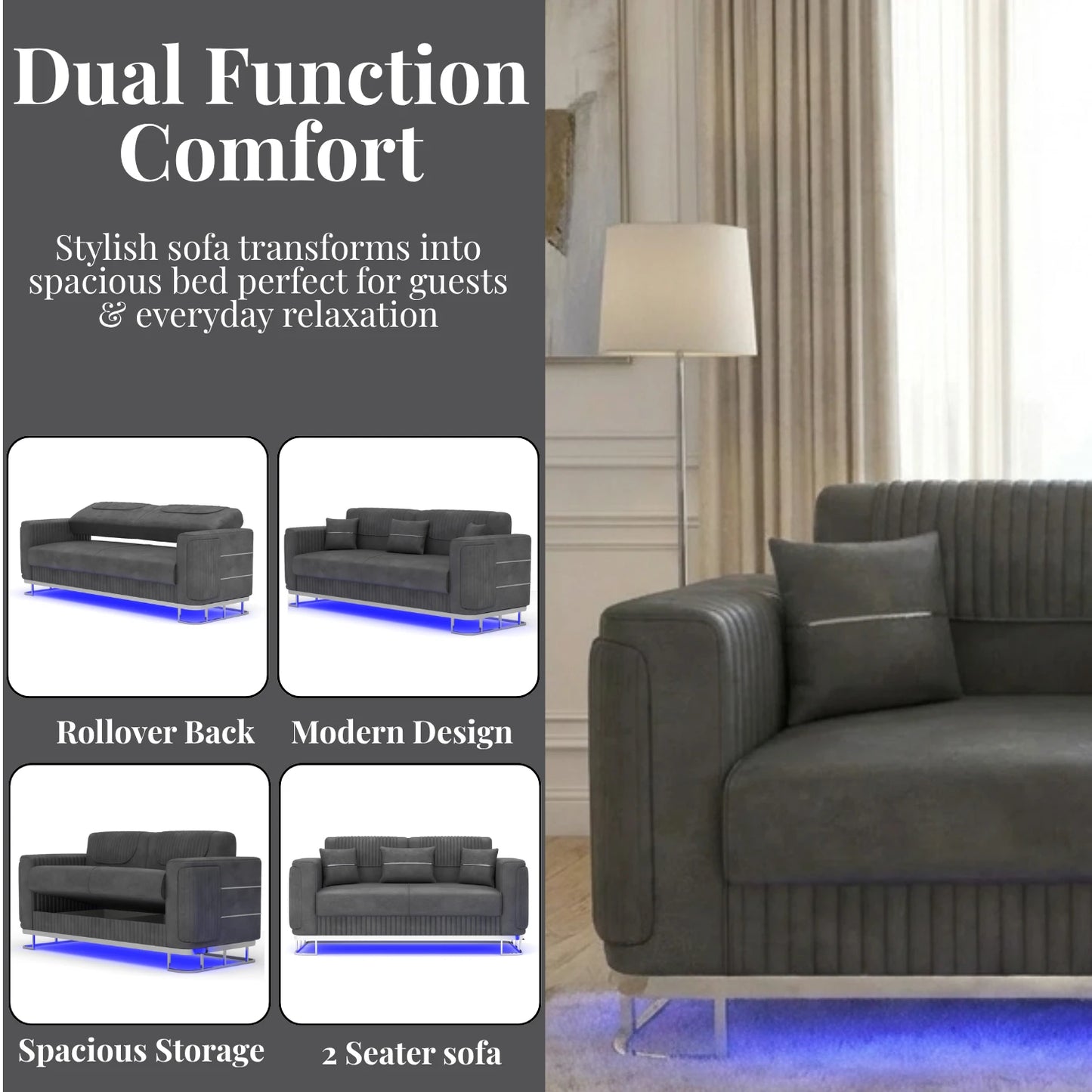 3+2 Seater Grey