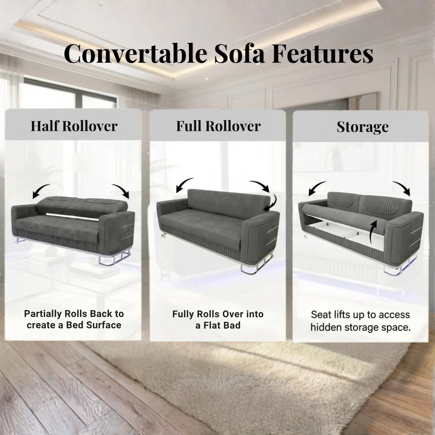 3 Seater Grey