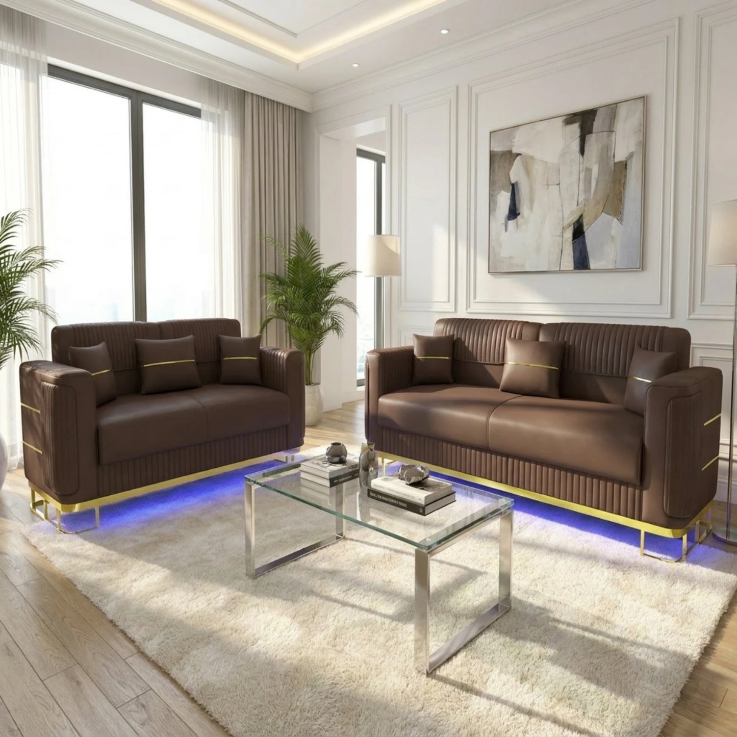 3+2 Seater Brown