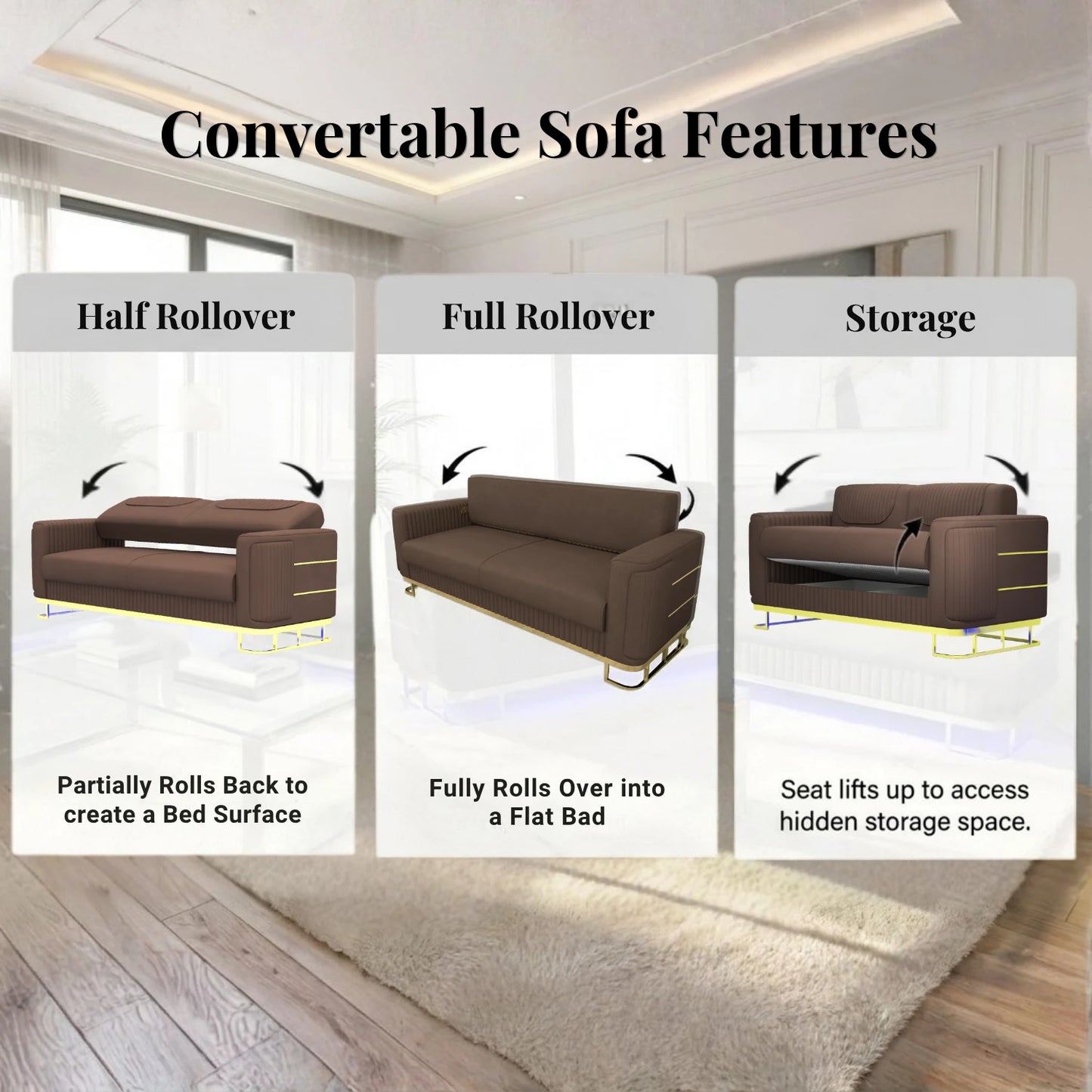 3+2 Seater Brown