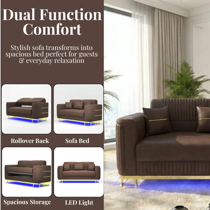3 Seater Brown