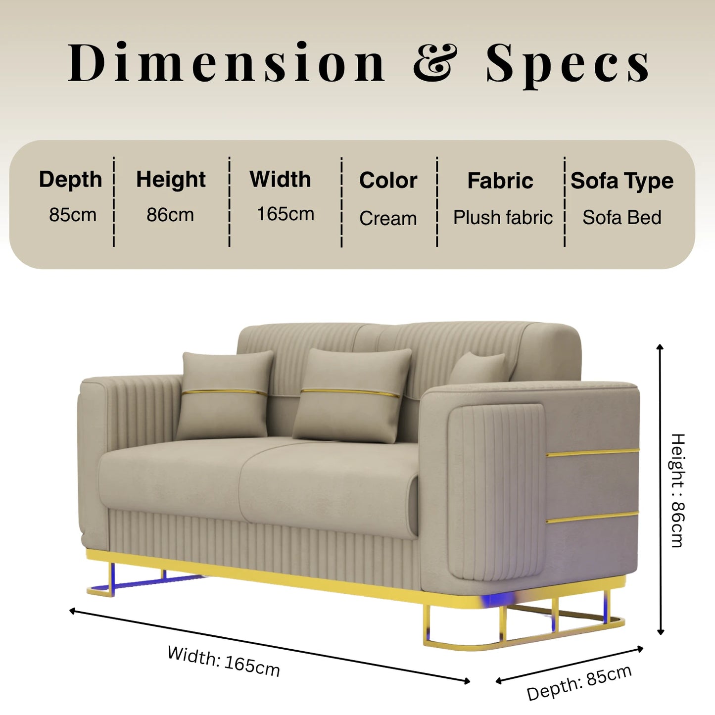 3+2 Seater Cream