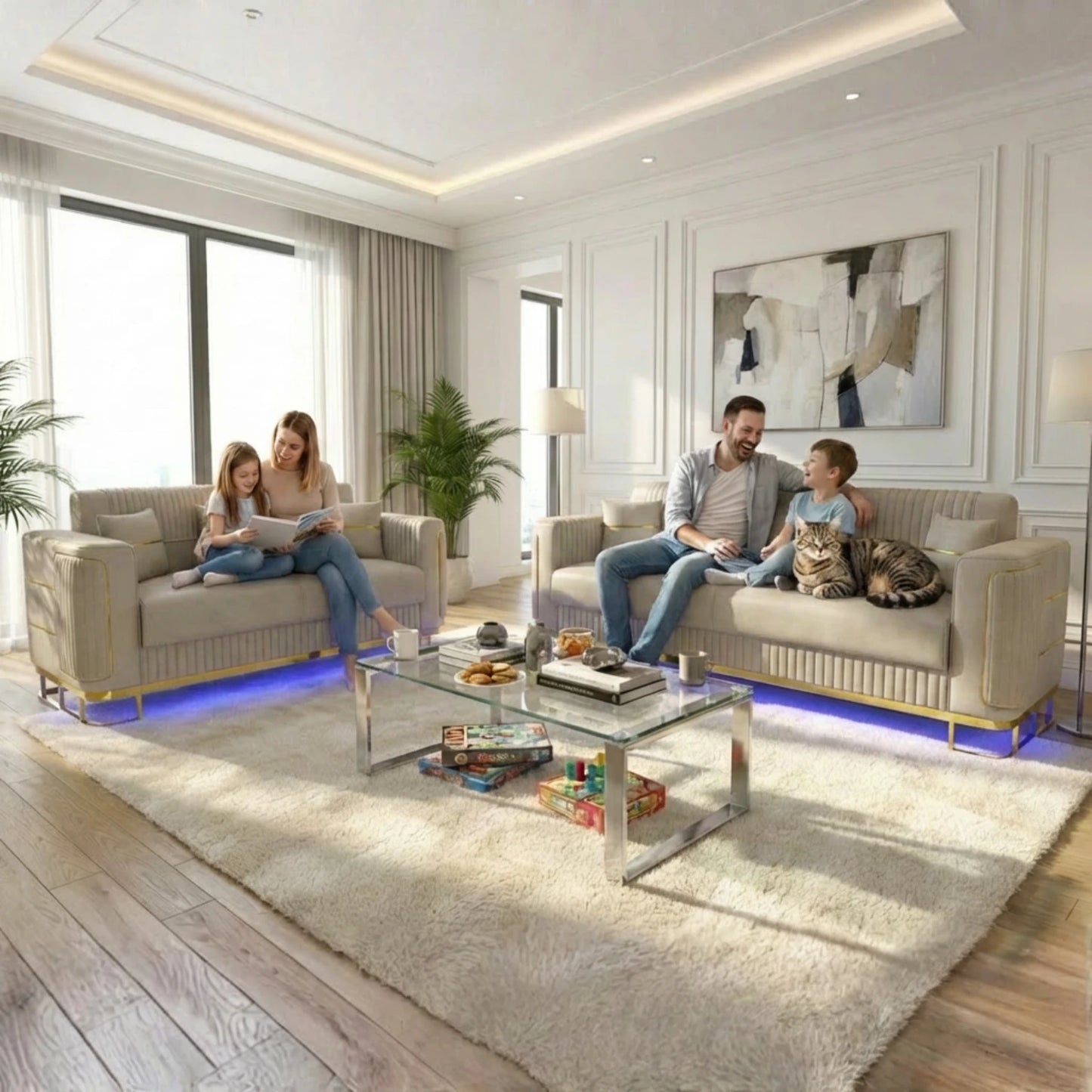 3+2 Seater Cream