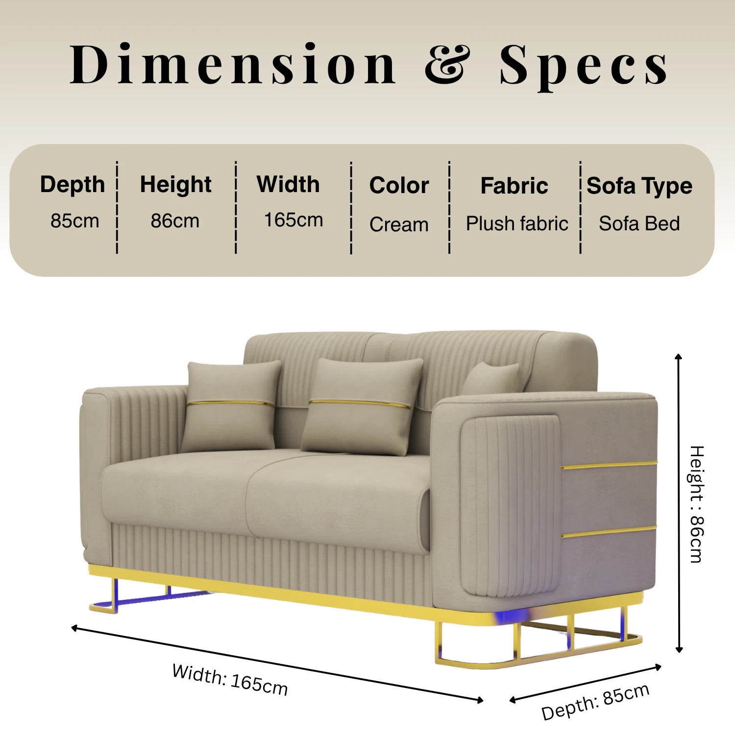 2 Seater Cream