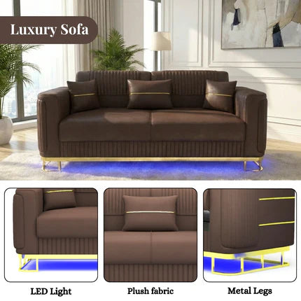 3 Seater Brown
