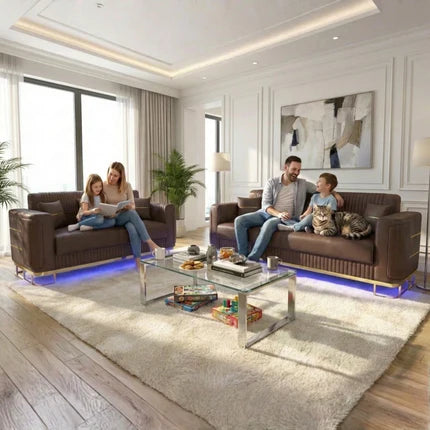 3 Seater Brown