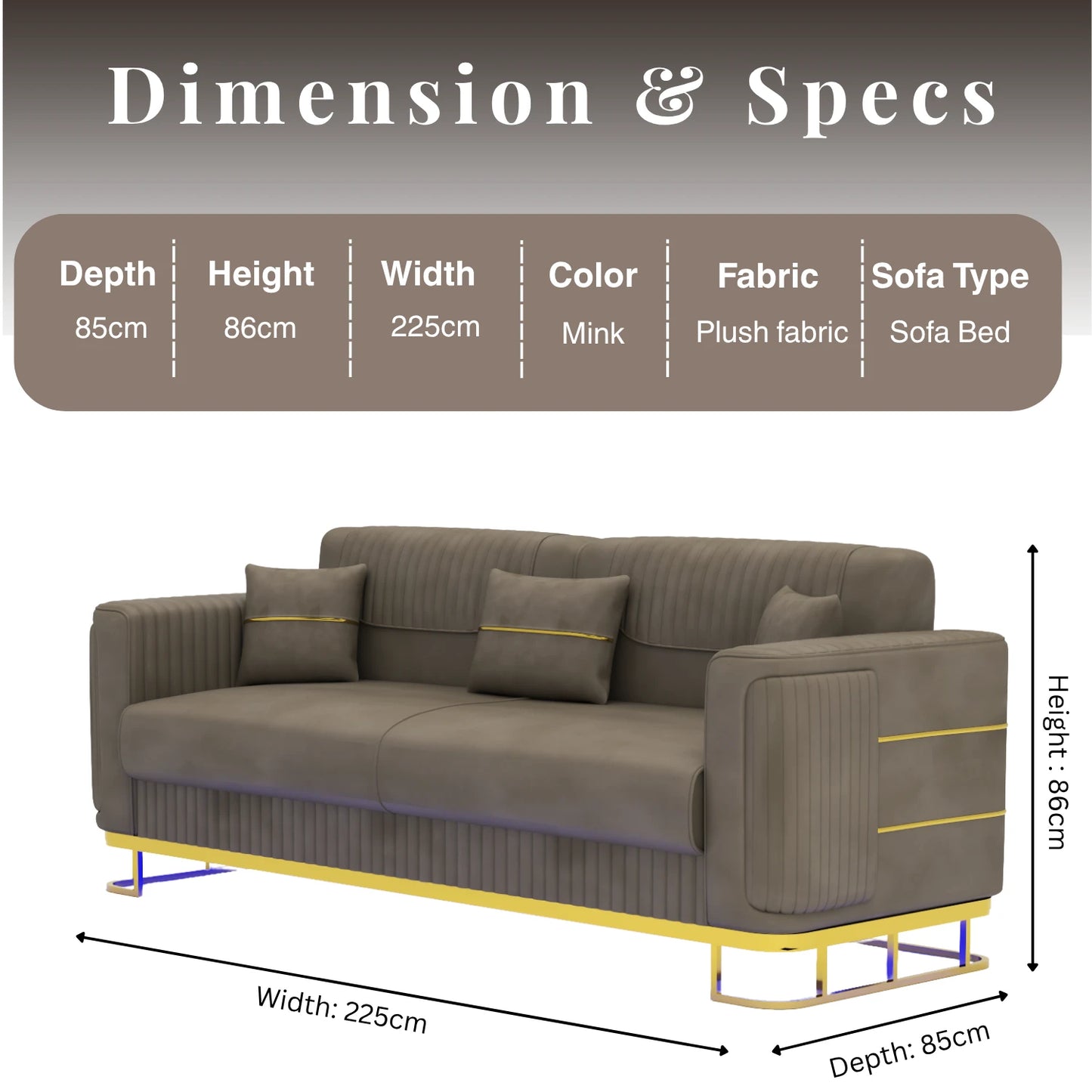 3+2 Seater Mink