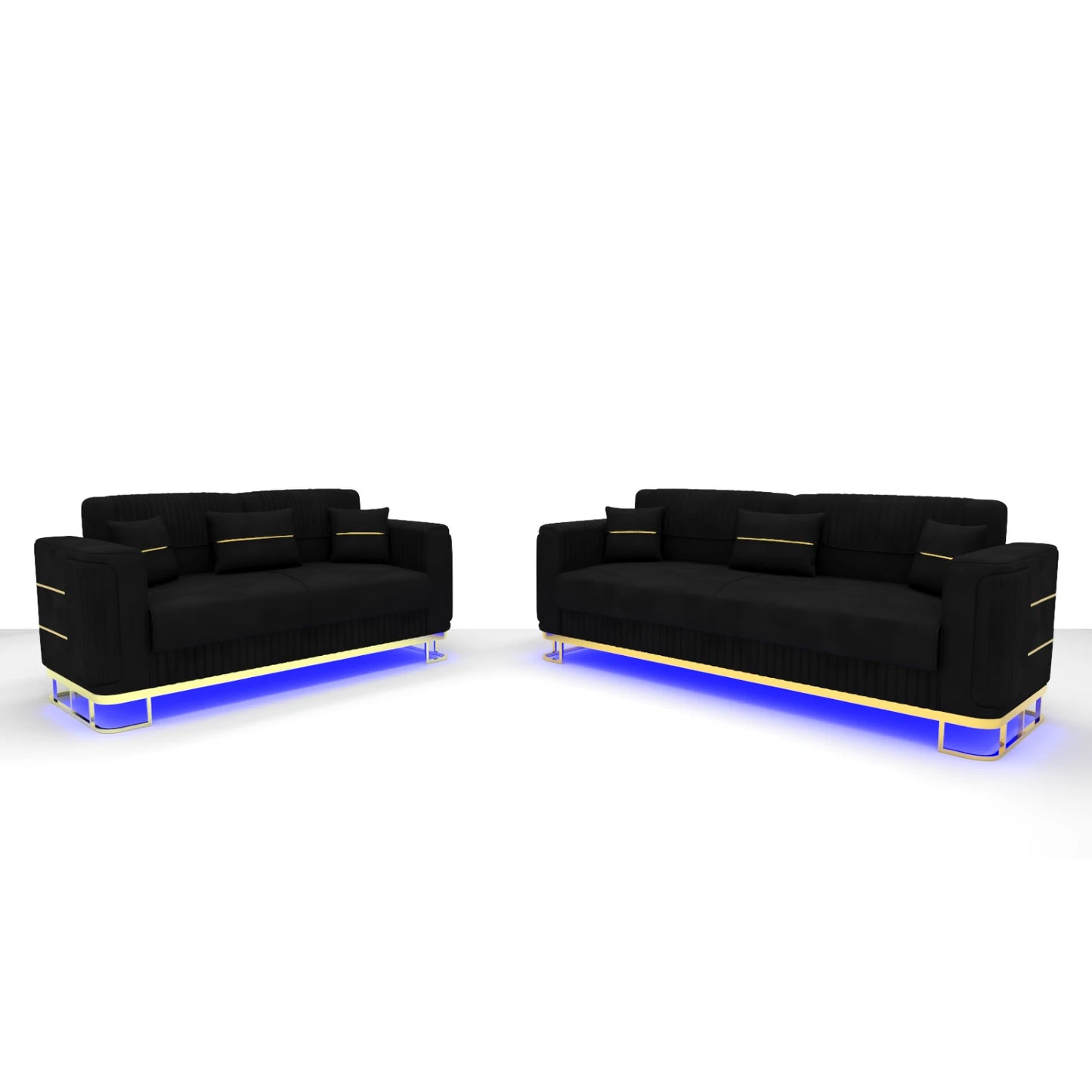 3+2 Seater Black