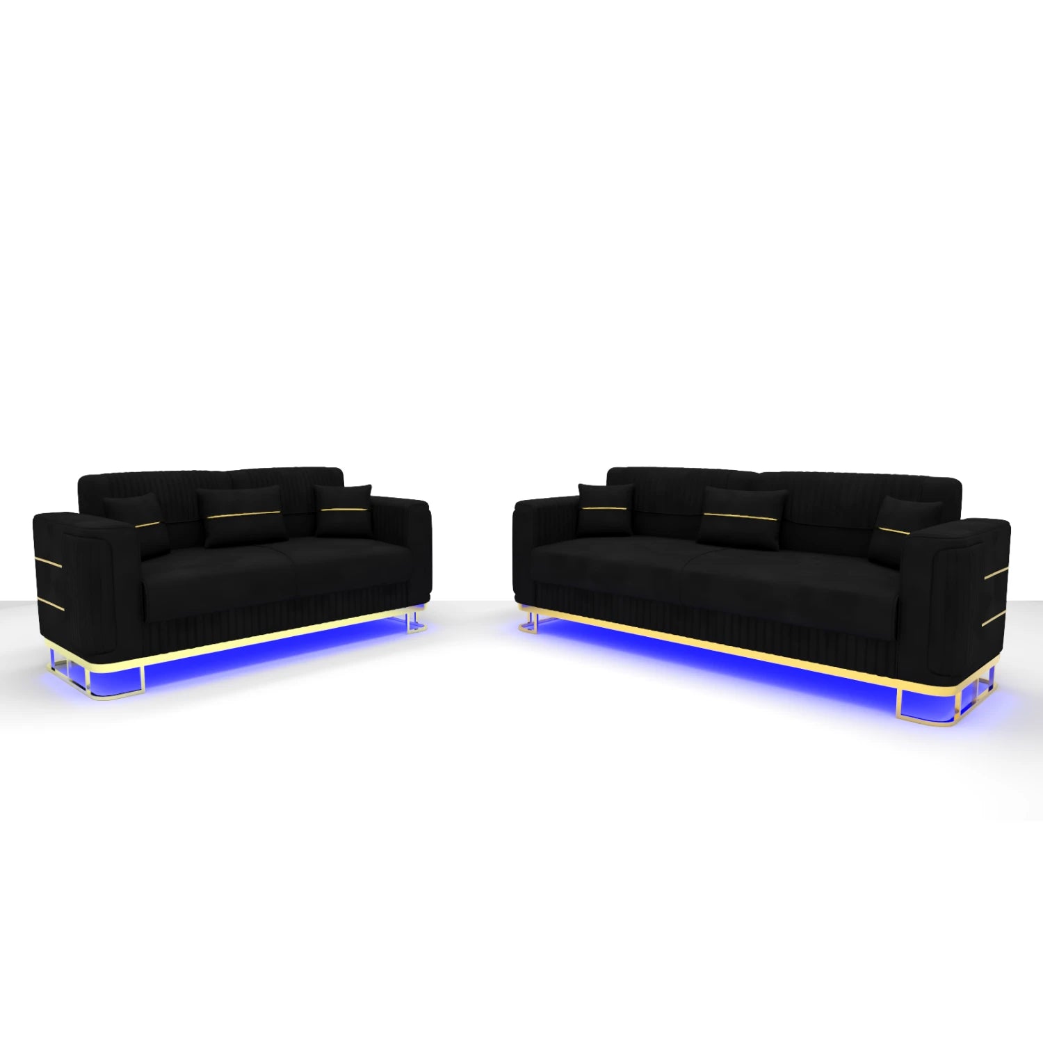 3+2 Seater Black