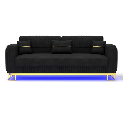 3 Seater Black