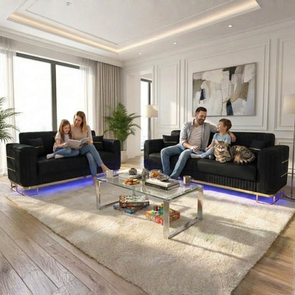 3 Seater Black