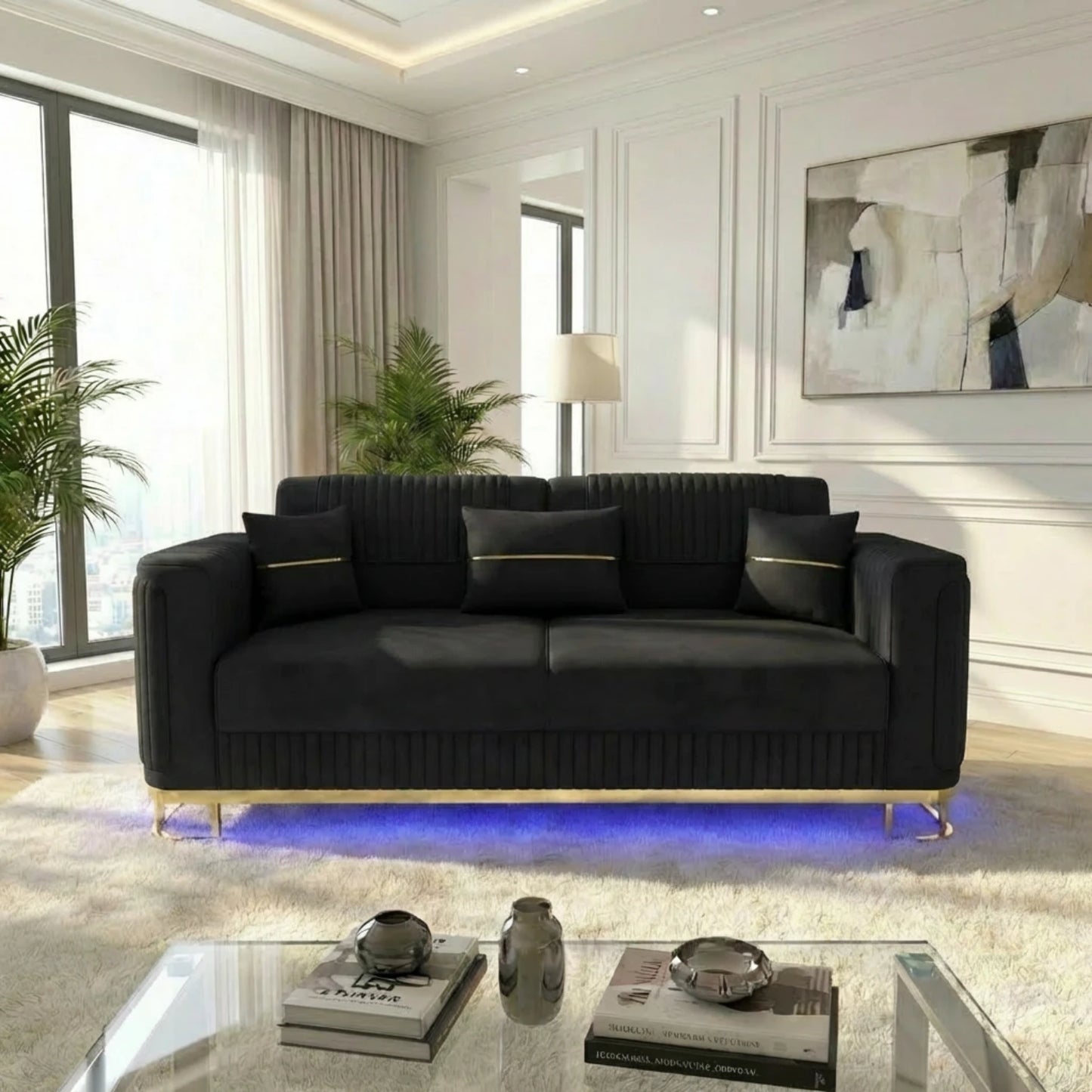 2 Seater Black