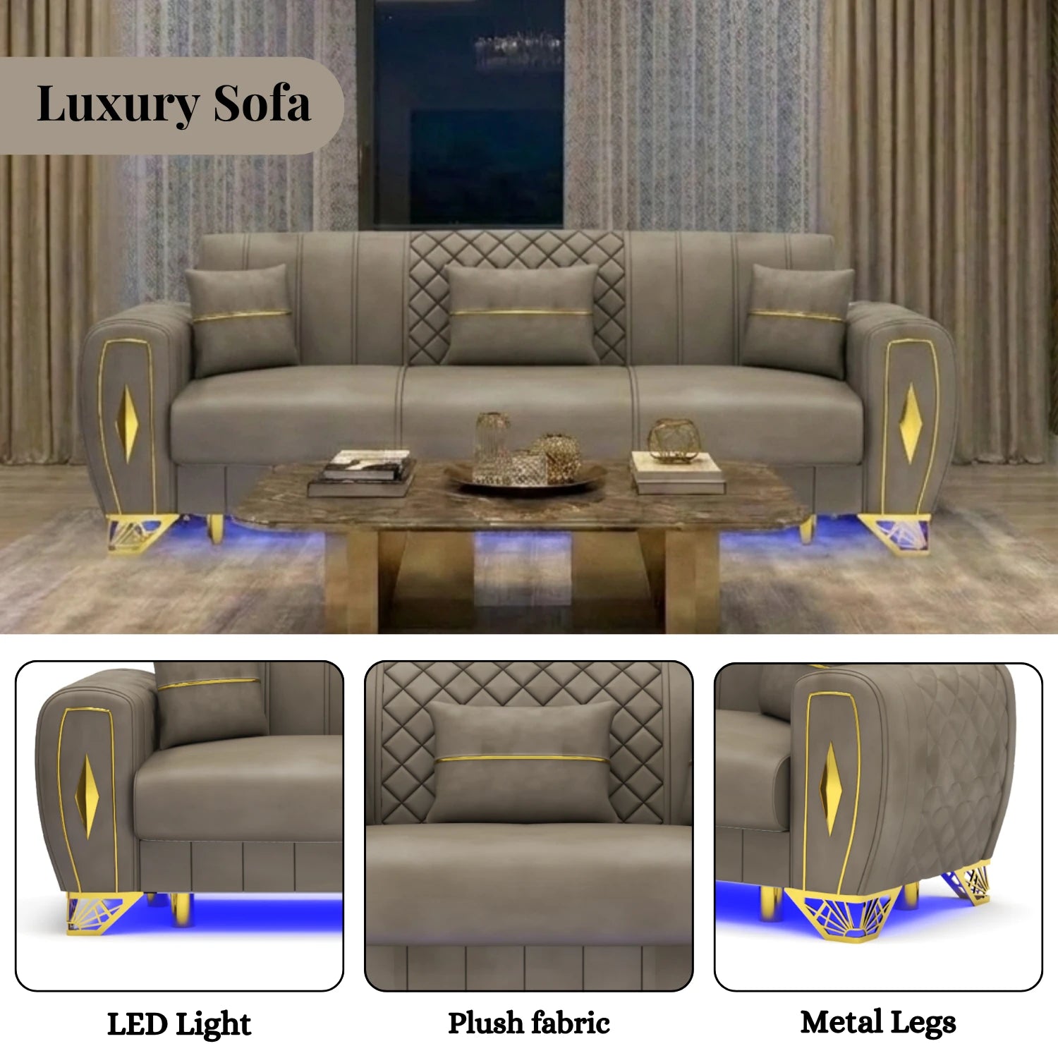 3 Seater Mink