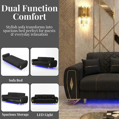 3 Seater Black