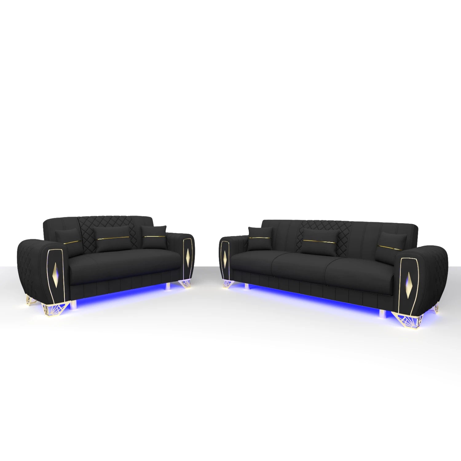 3+2 Seater Black