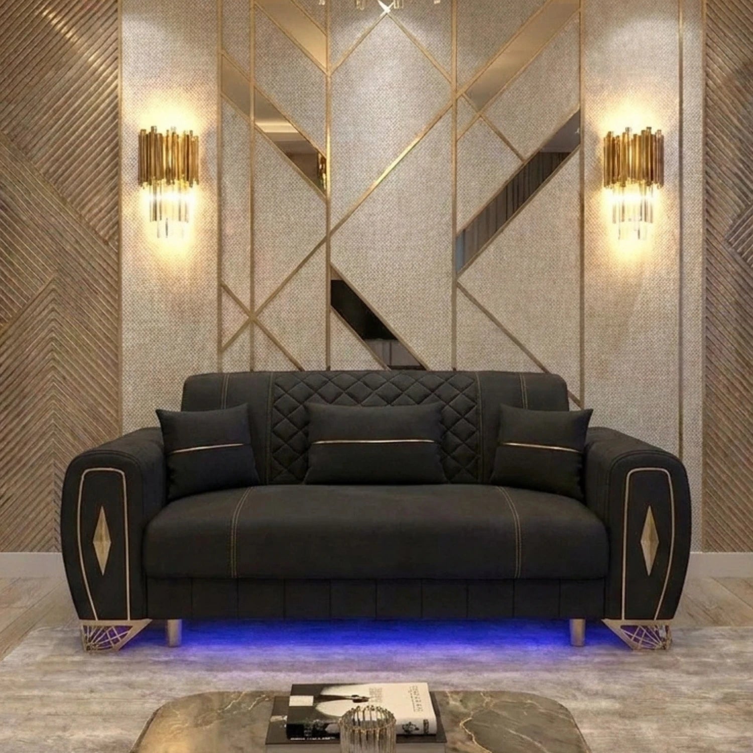 2 Seater Black