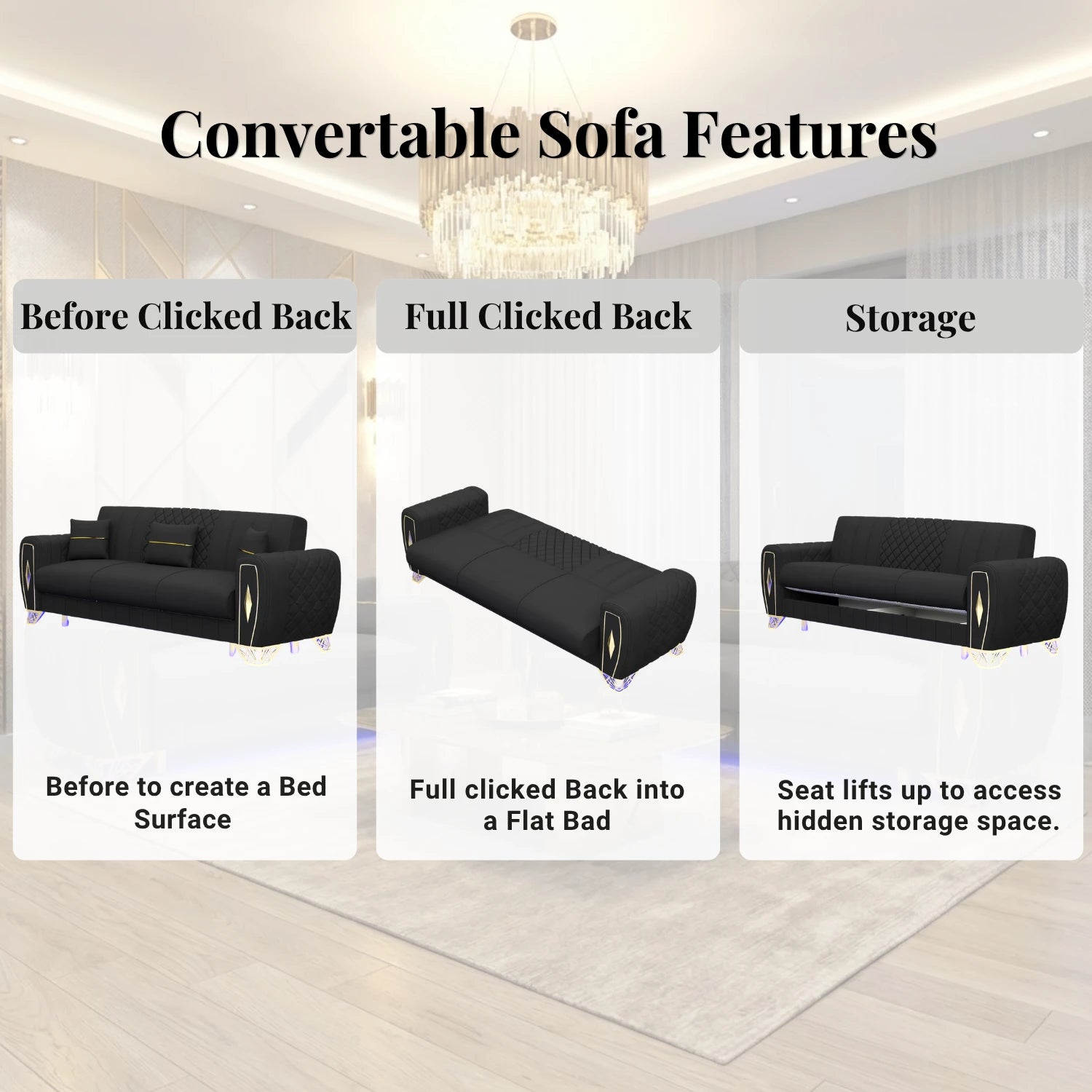 2 Seater Black