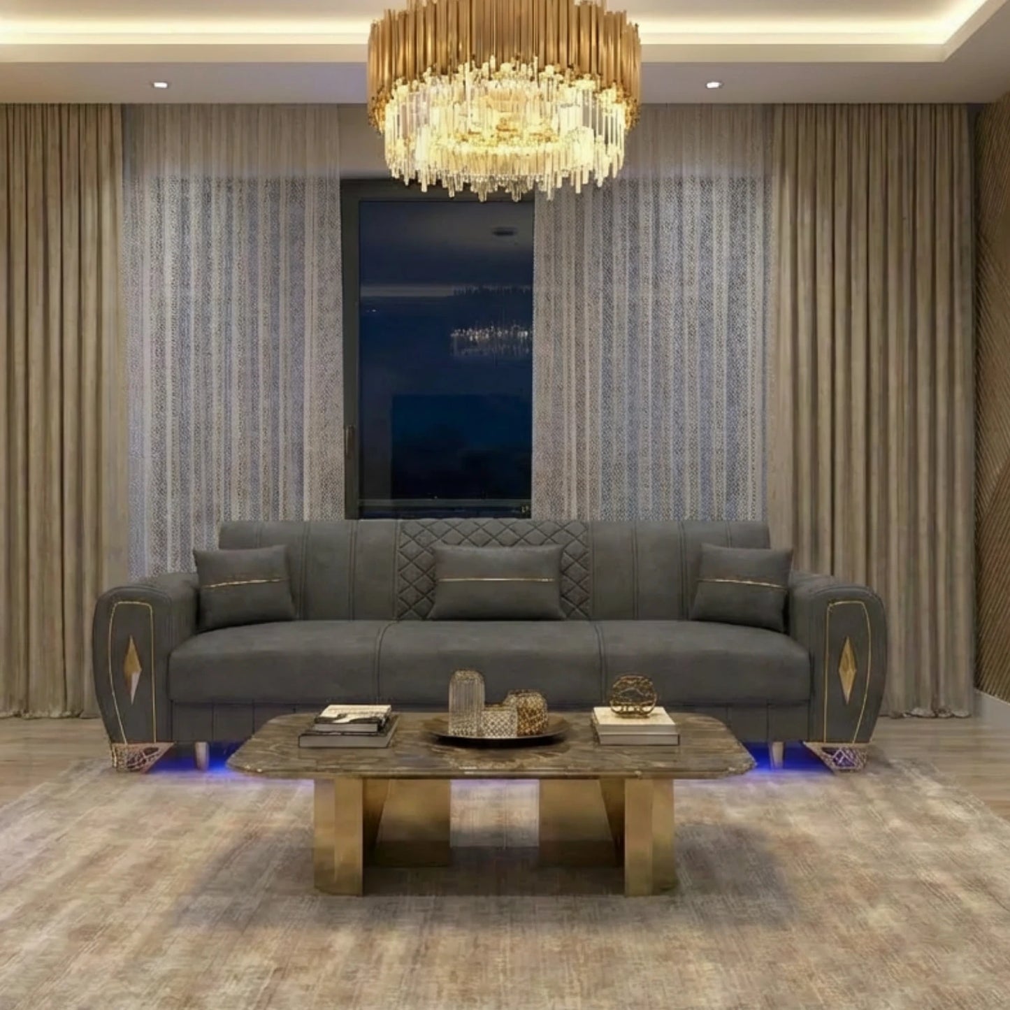 3 Seater Grey