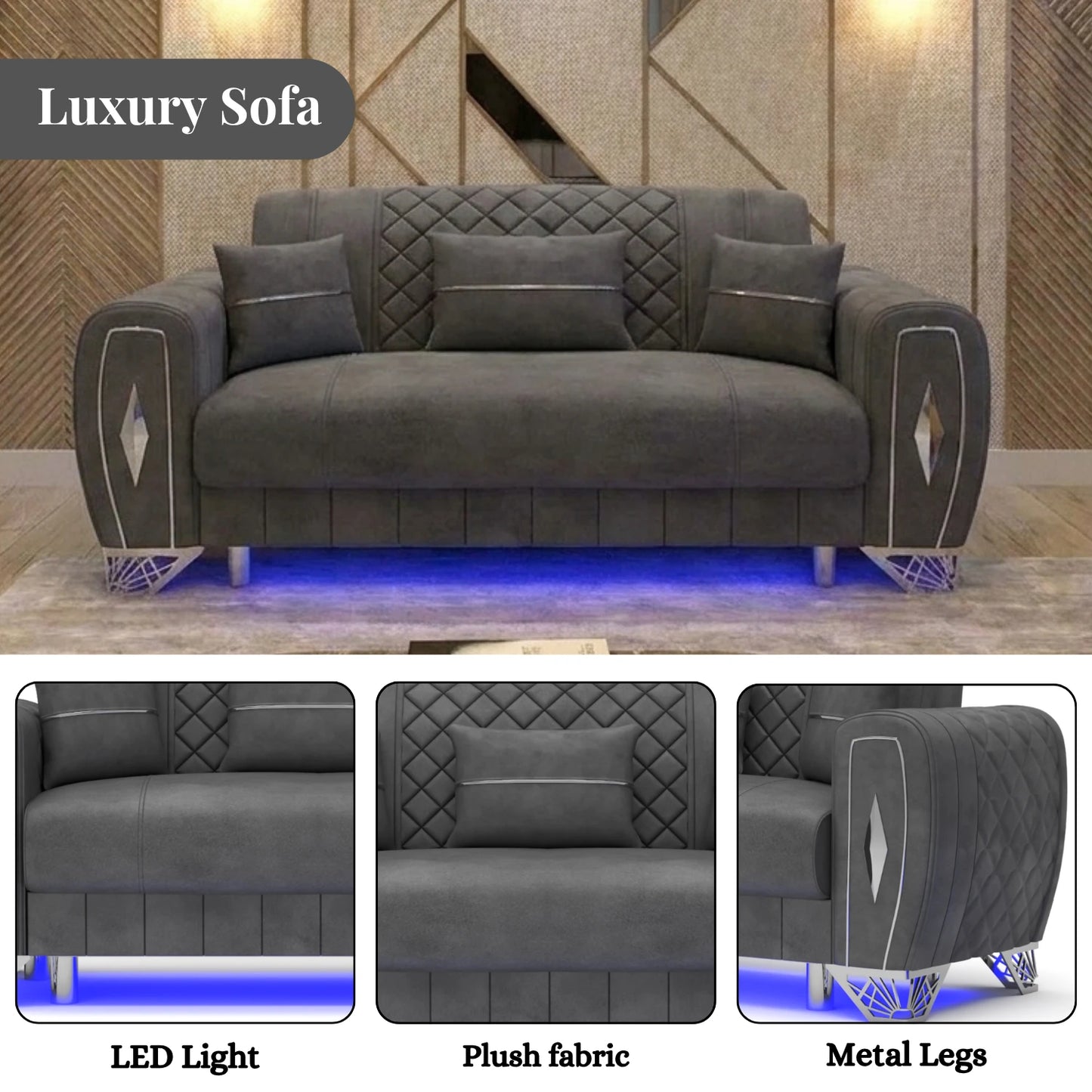 2 Seater Grey