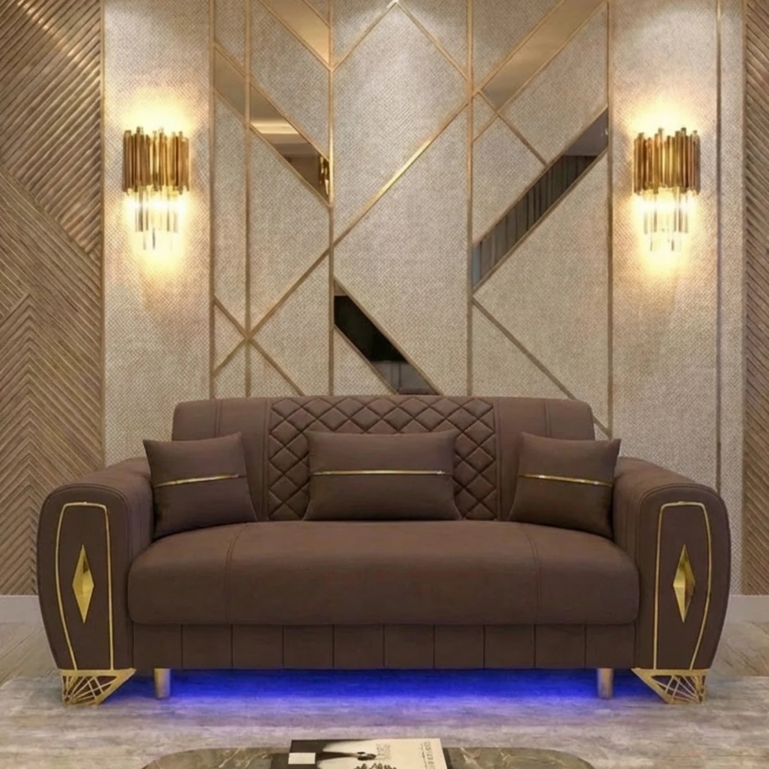 2 Seater Brown